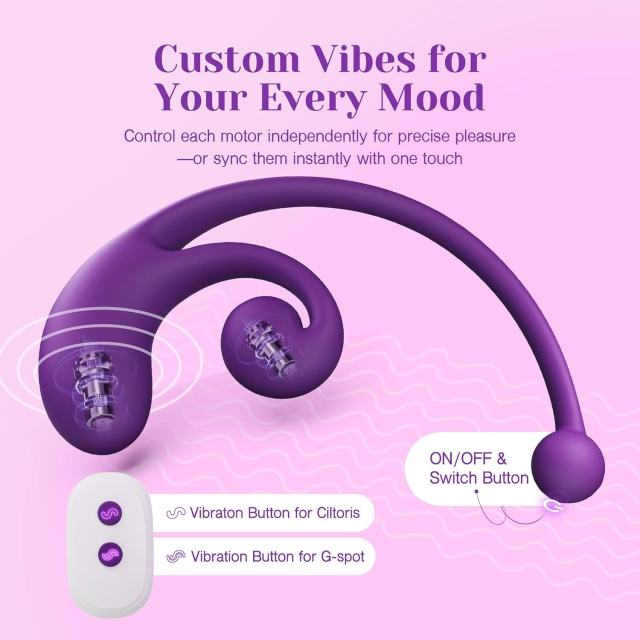 Dark Purple Rechargeable Waterproof Silicone Remote-Controlled Wearable Vibrator – 9 Vibrating Modes