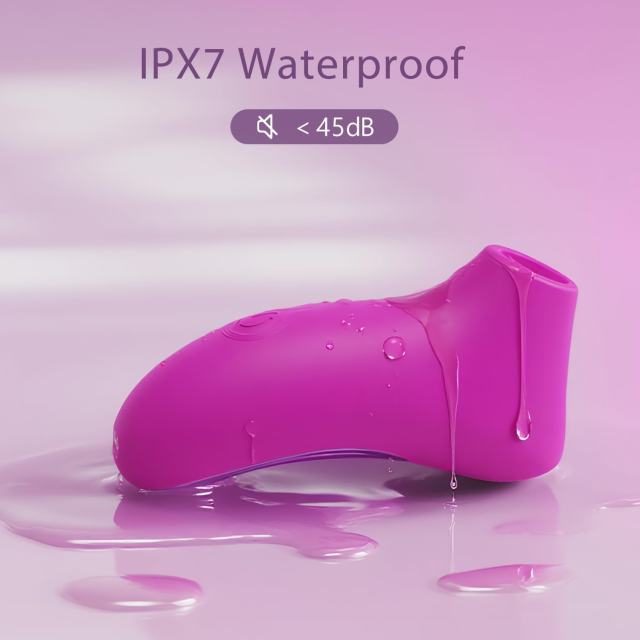 Purple Rechargeable Waterproof Silicone Clitoral Suction Massager – 10 Suction Modes