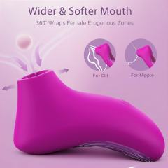 Purple Rechargeable Waterproof Silicone Clitoral Suction Massager – 10 Suction Modes