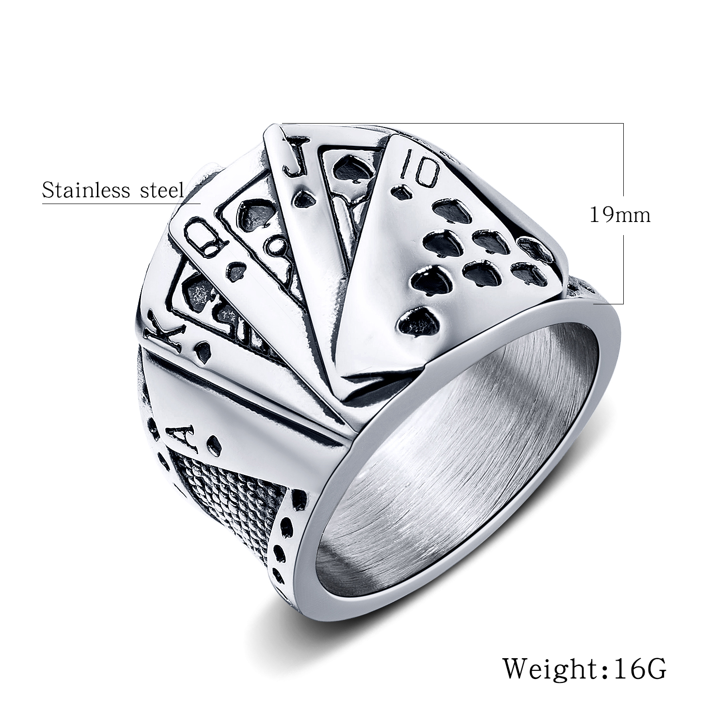 Stainless Steel Poker Ring