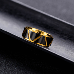 Black Ion Plated Stainless Steel Ring