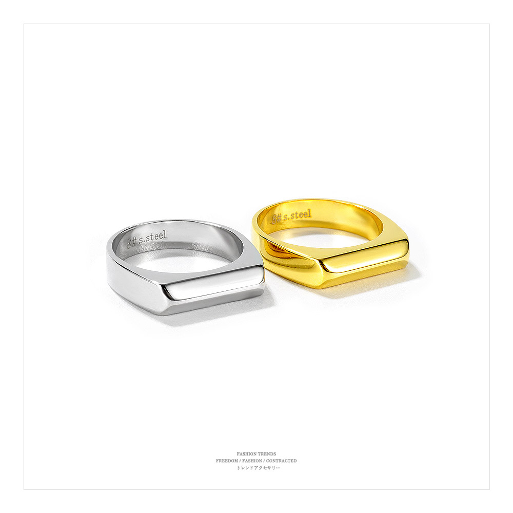 Stainless Steel Gold Ring