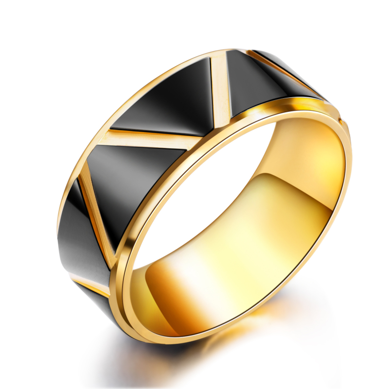Black Ion Plated Stainless Steel Ring