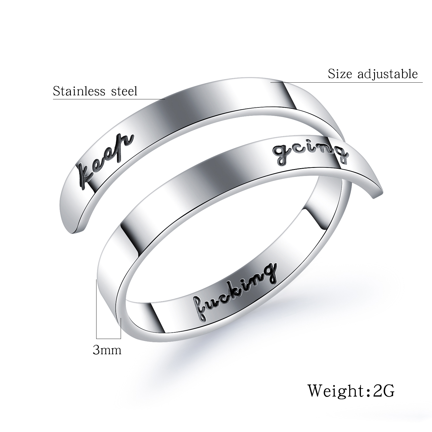 Personalized Stainless Steel Rings