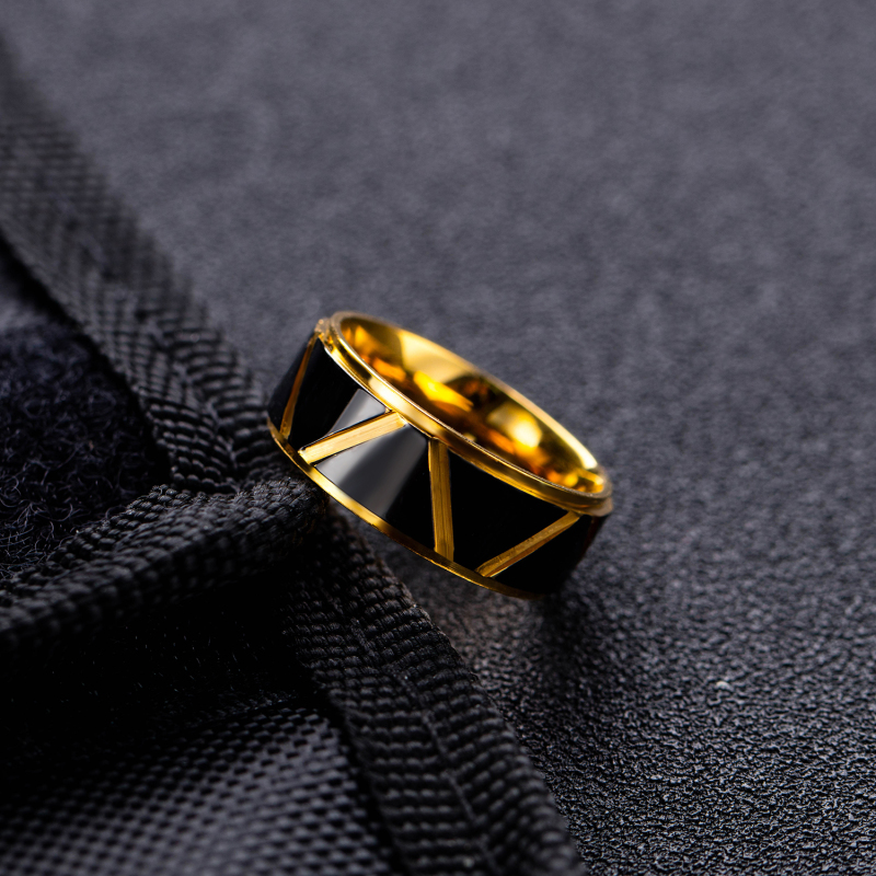 Black Ion Plated Stainless Steel Ring