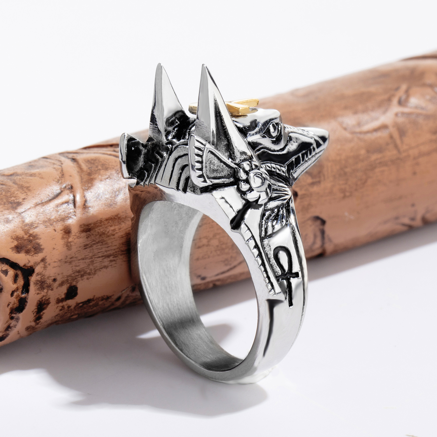 Stainless Steel Wolf Ring