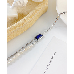 Sapphire Stainless Steel Bracelet