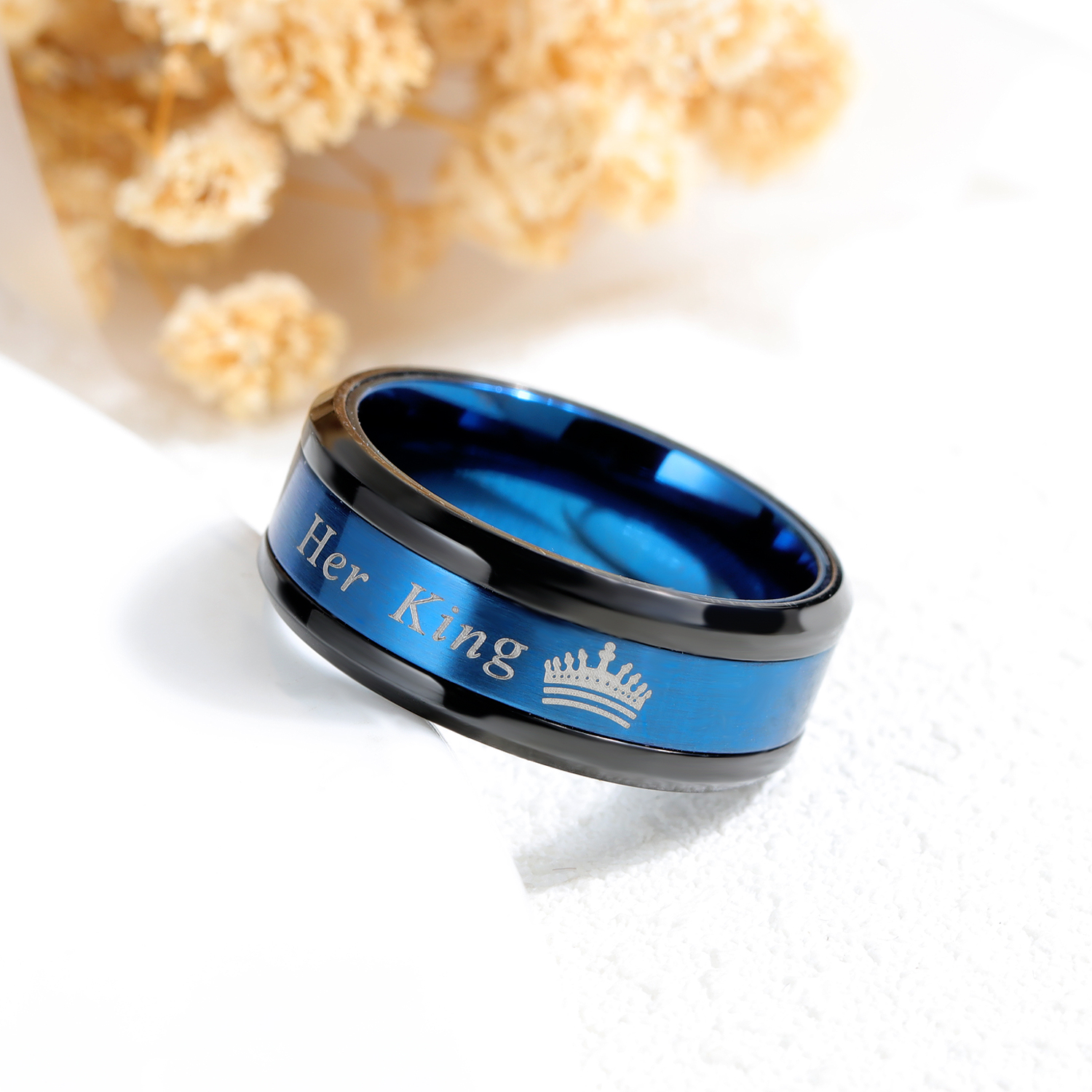 King Couple Stainless Steel Ring