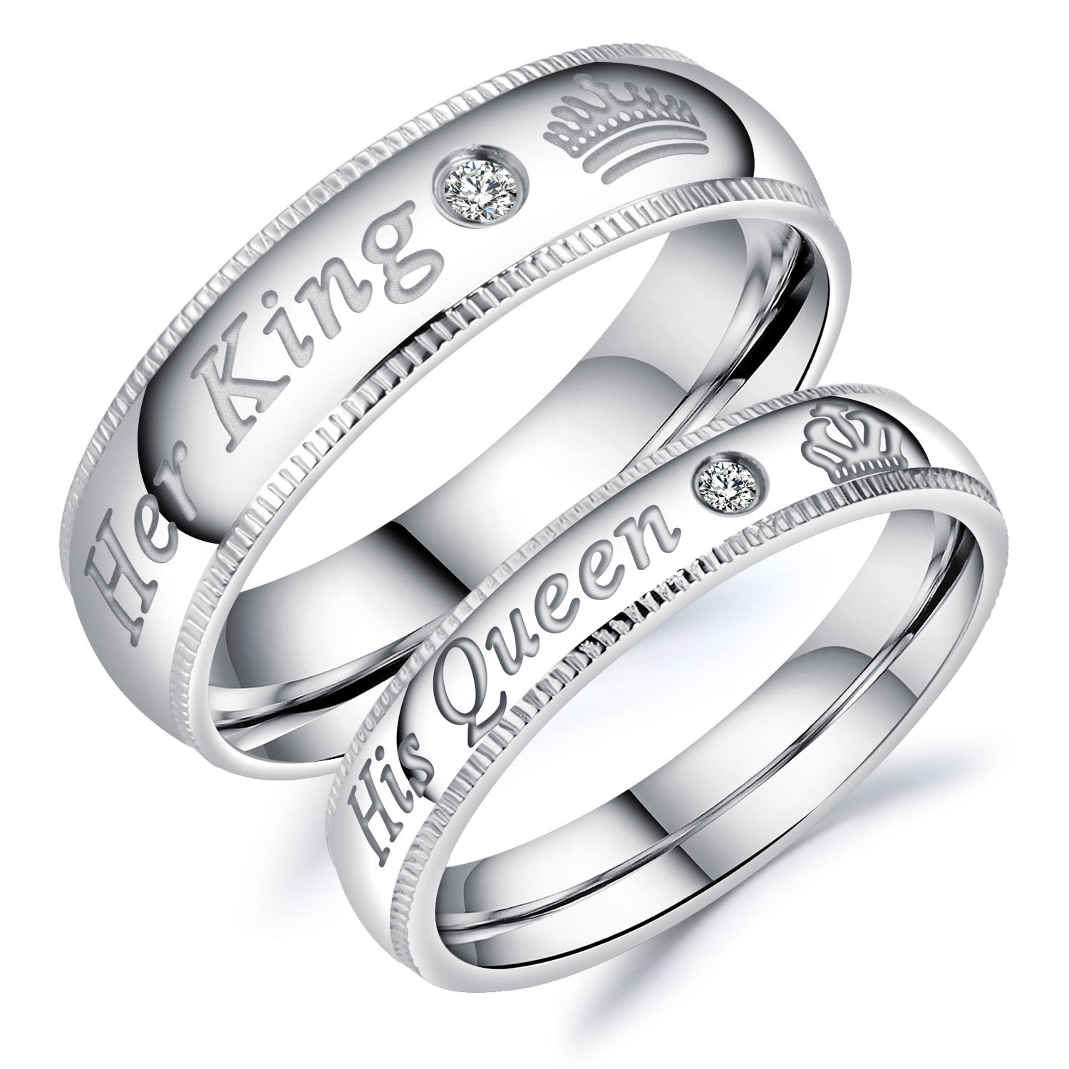Stainless Steel Promise Rings For Couples