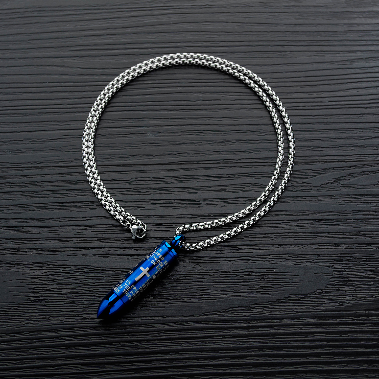 Blue Stainless Steel Necklace