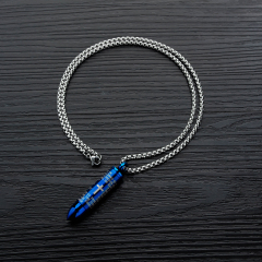 Blue Stainless Steel Necklace