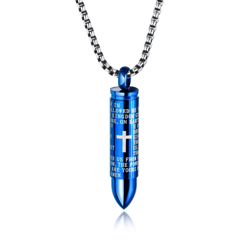 Blue Stainless Steel Necklace