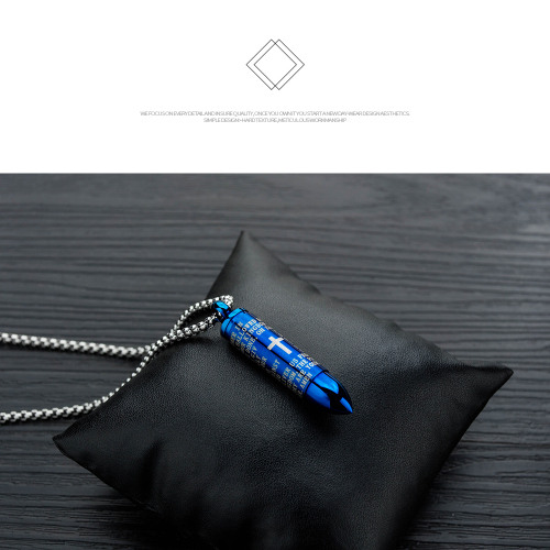 Blue Stainless Steel Necklace