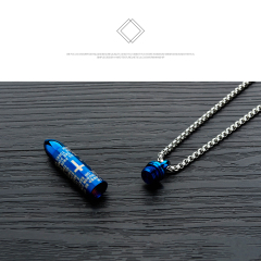 Blue Stainless Steel Necklace