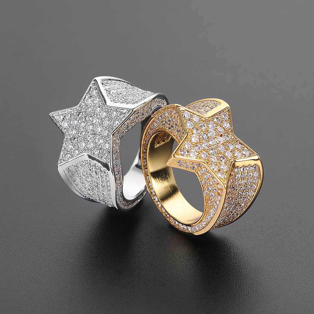 Jstyle 4PCS Gold Plated Bling Ring Pinky Ring Hip Hop Ring for Men Iced Out  Rings - Walmart.com