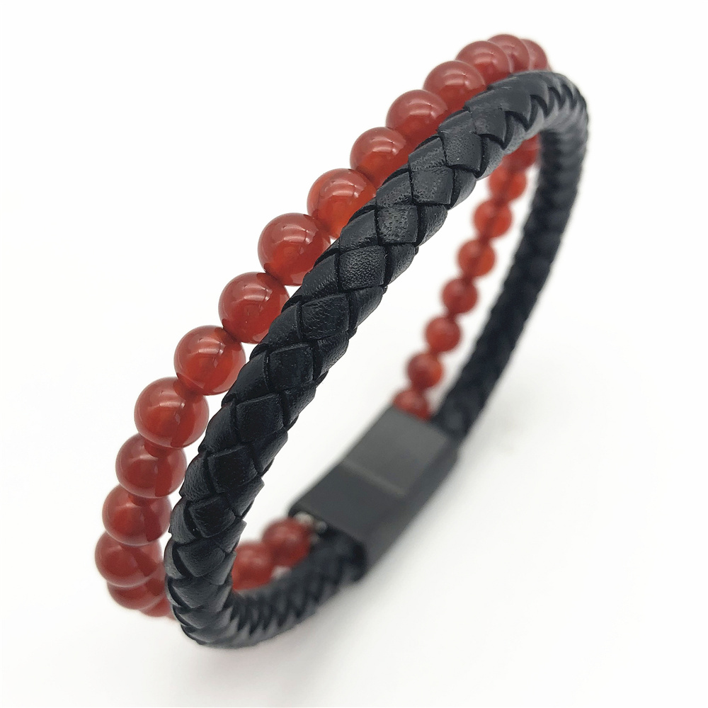 Men's leather bracelet