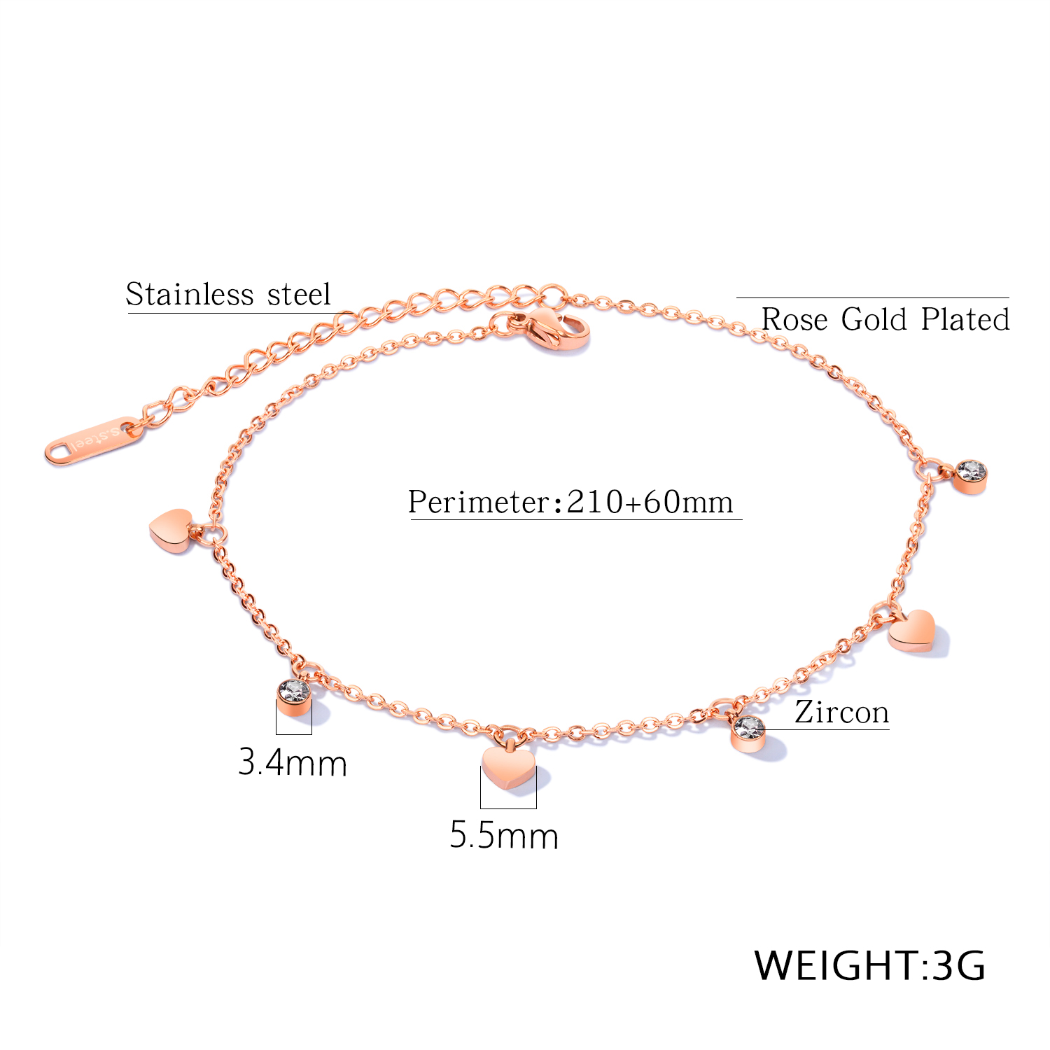 Stainless Trendy Anklet Bracelet