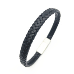 Mens personalised leather bracelet