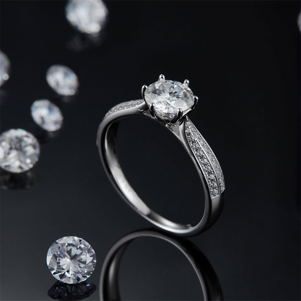 Moissanite Anniversary Rings