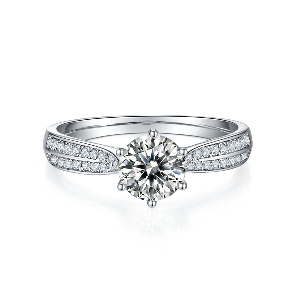 Moissanite Anniversary Rings