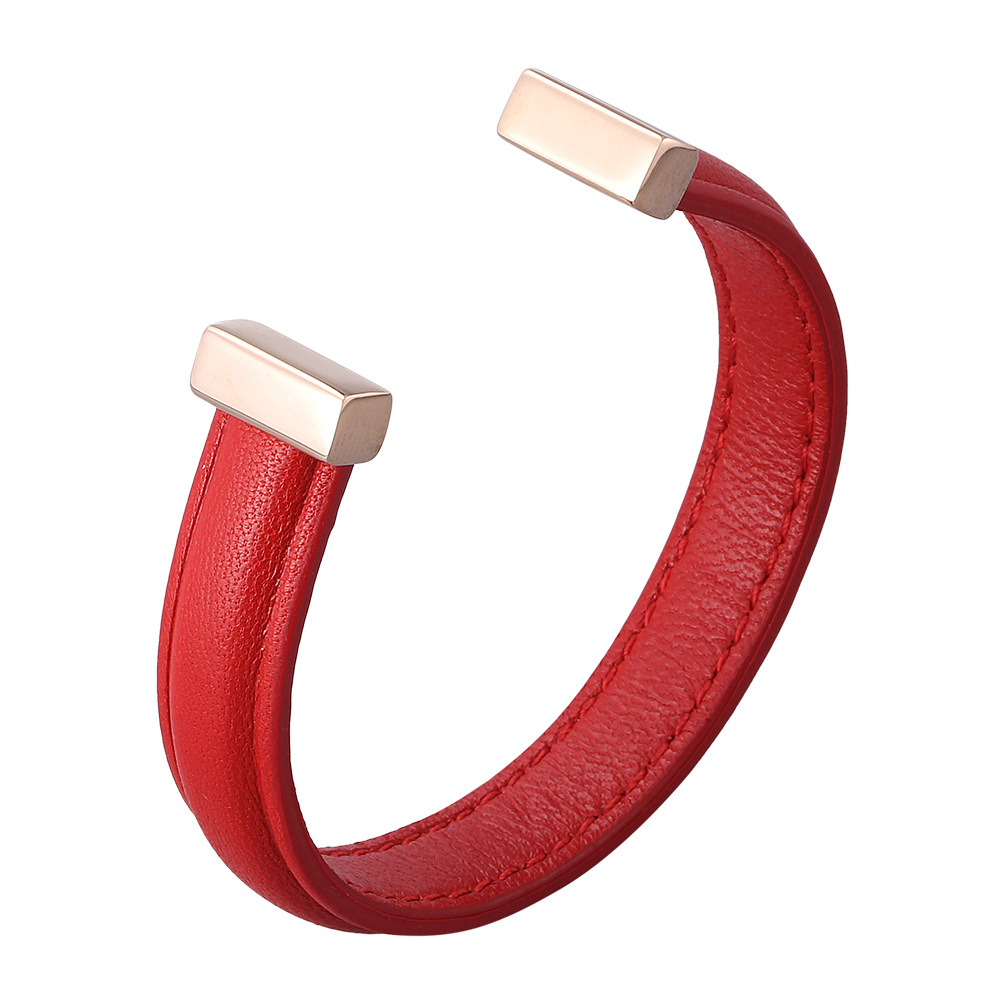 Designer leather bracelet