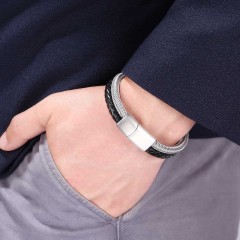 Male leather bracelet