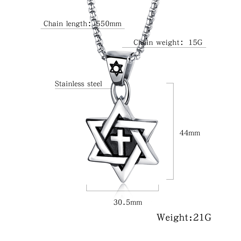 Stainless Steel Pentagram Necklace
