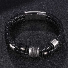 Personalised leather bracelet