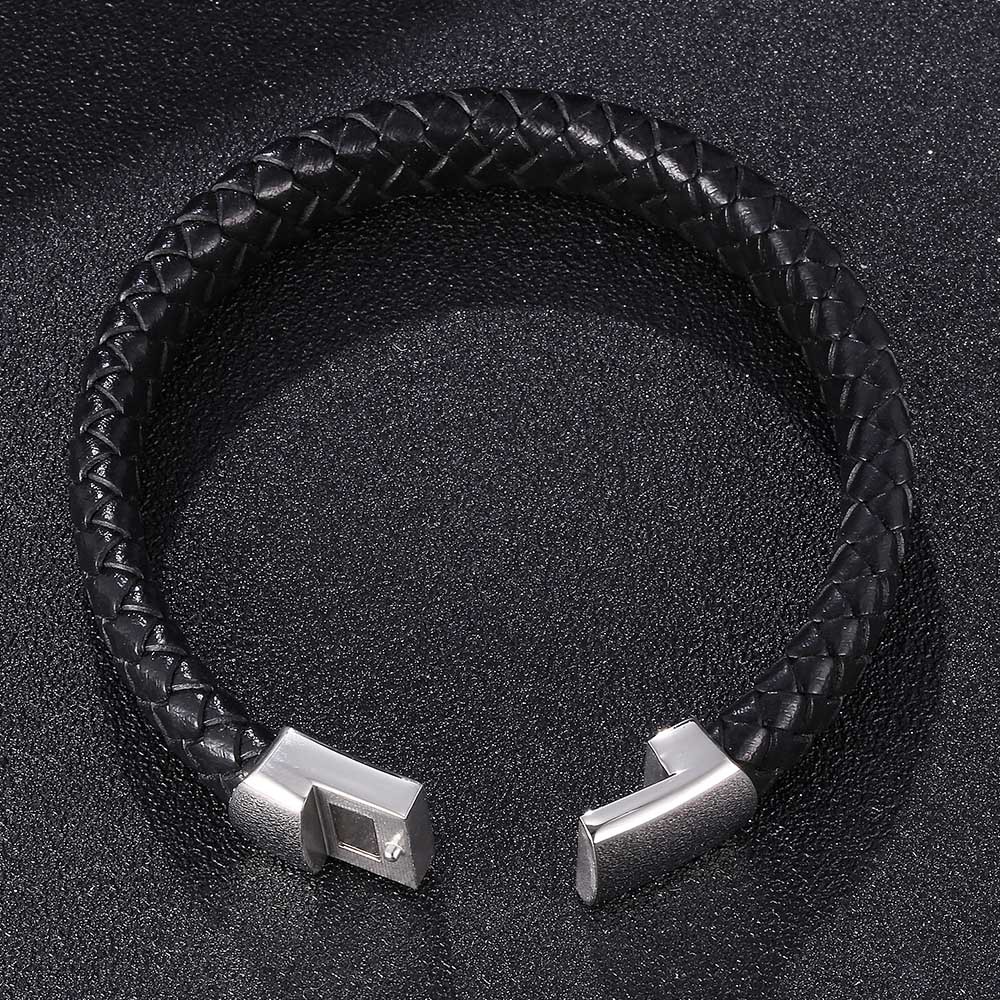 Woven leather bracelet