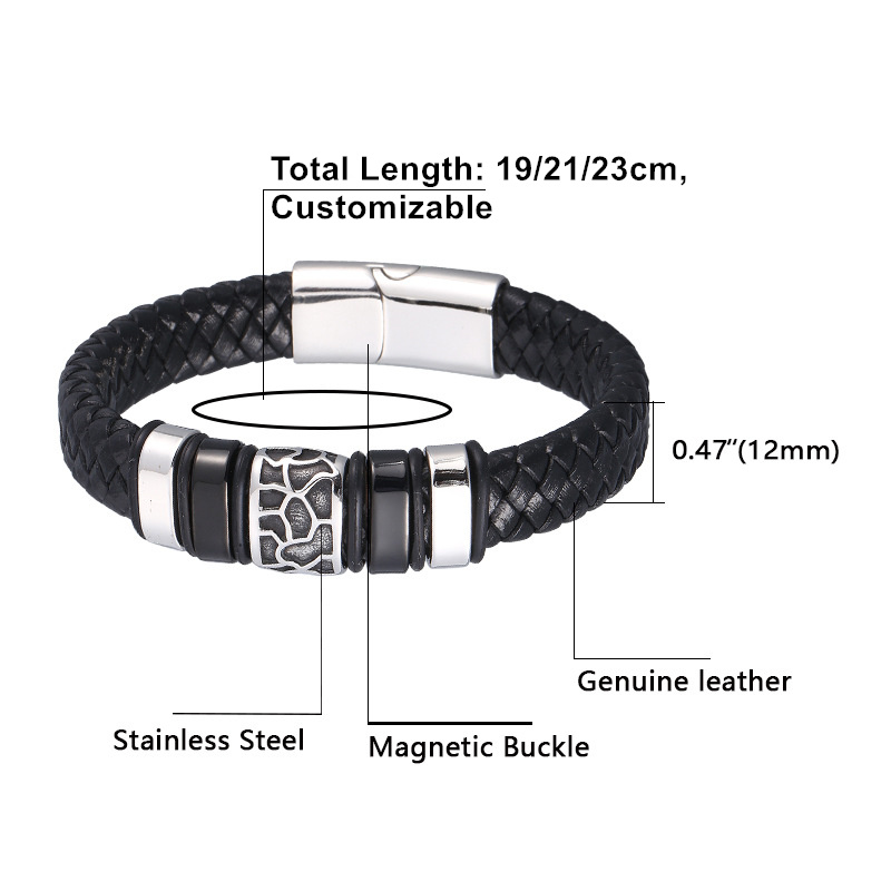 Mens leather wristbands