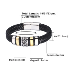 Mens leather wristbands