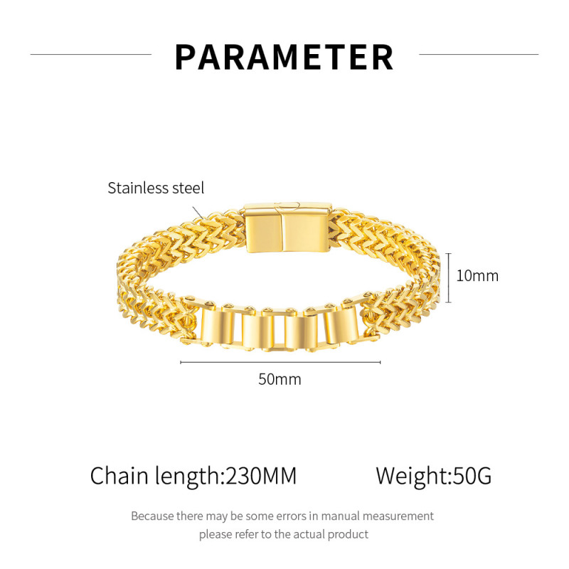 Gold Plated Stainless Steel Bracelet