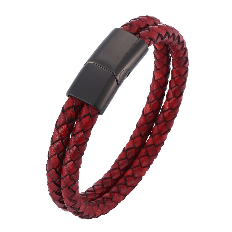 Leather string bracelet