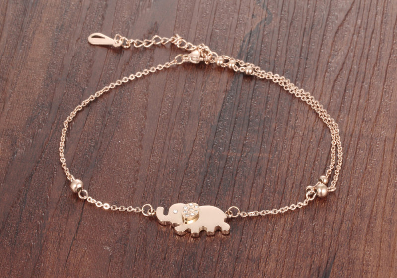 Stainless Steel Chain Elephant Anklet