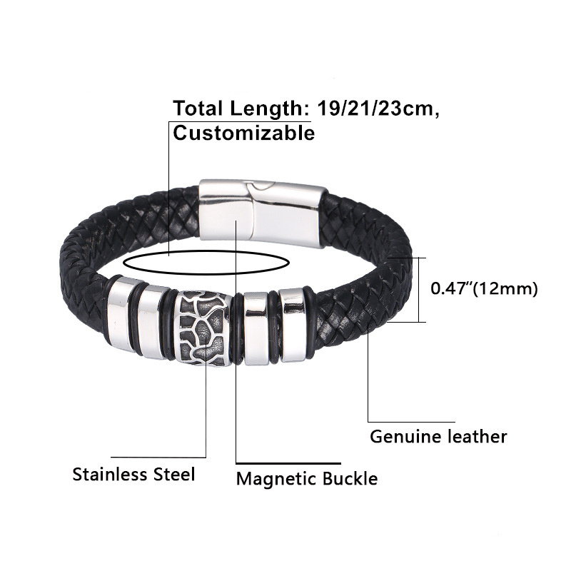 Mens leather wristbands