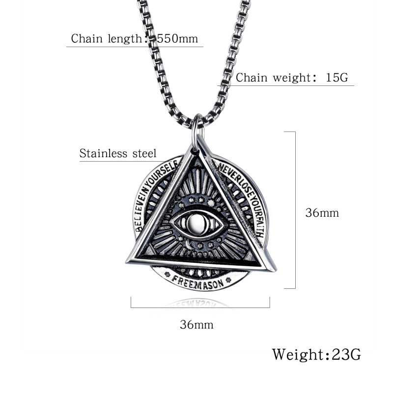 Stainless Steel Evil Eye Necklace