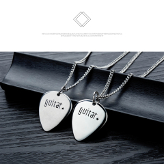 Stainless Steel Guitar Pick Necklace