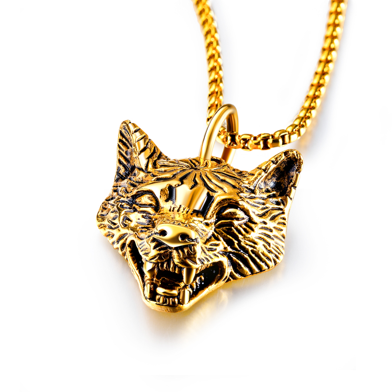 Stainless Steel Lion Head Pendant