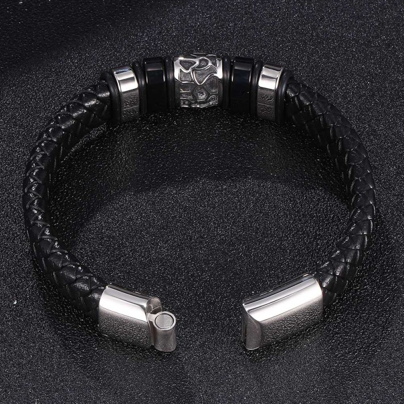 Mens leather wristbands