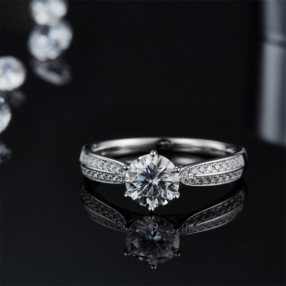 Moissanite Anniversary Rings