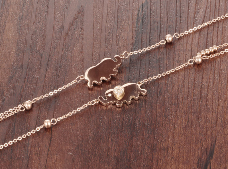 Stainless Steel Chain Elephant Anklet