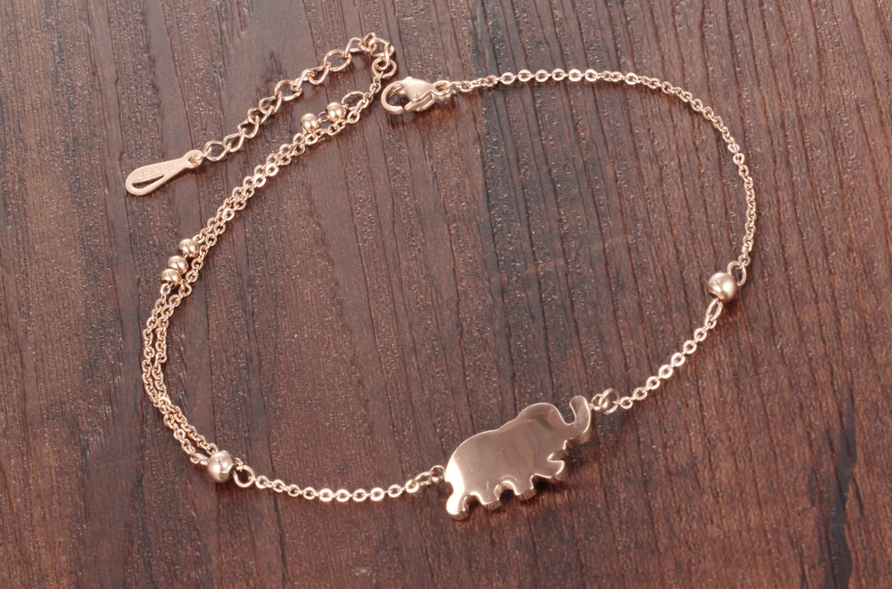 Stainless Steel Chain Elephant Anklet