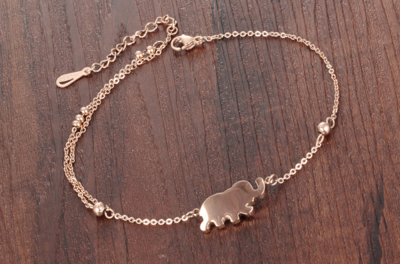 Stainless Steel Chain Elephant Anklet