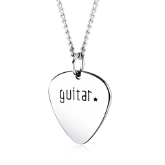 Stainless Steel Guitar Pick Necklace