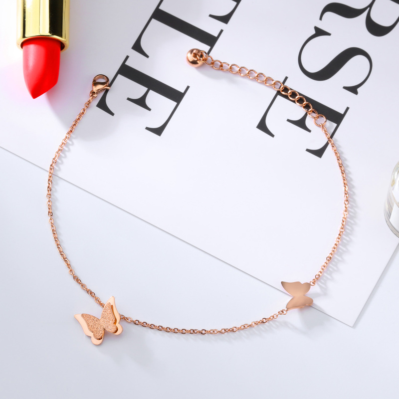 Gold Butterfly Ankle Bracelet