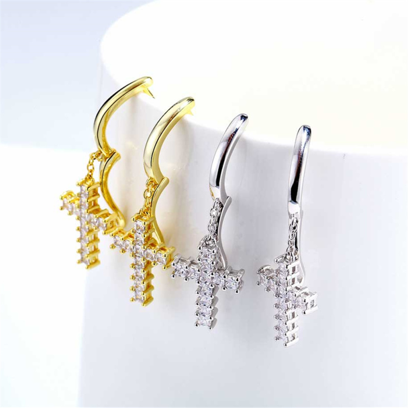 Cross Earrings Hip Hop