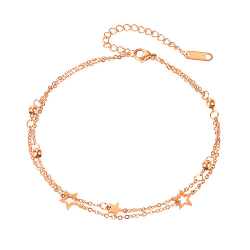 Gold Heart Relationin Anklet