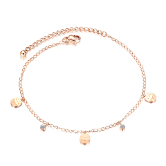 Smiley Face Gold Anklet