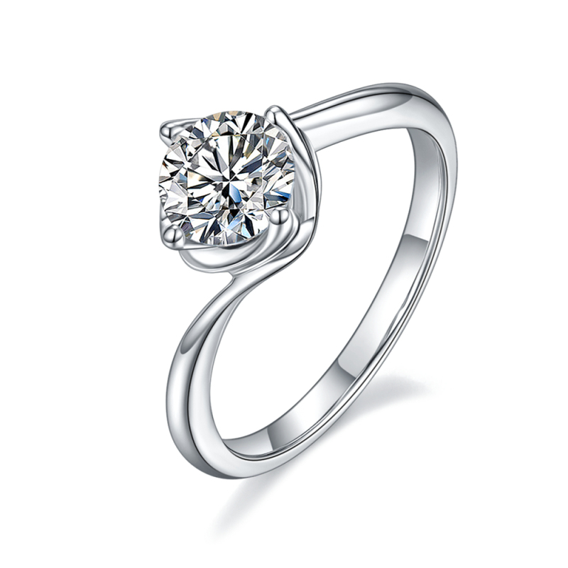 White Gold Moissanite Engagement Rings