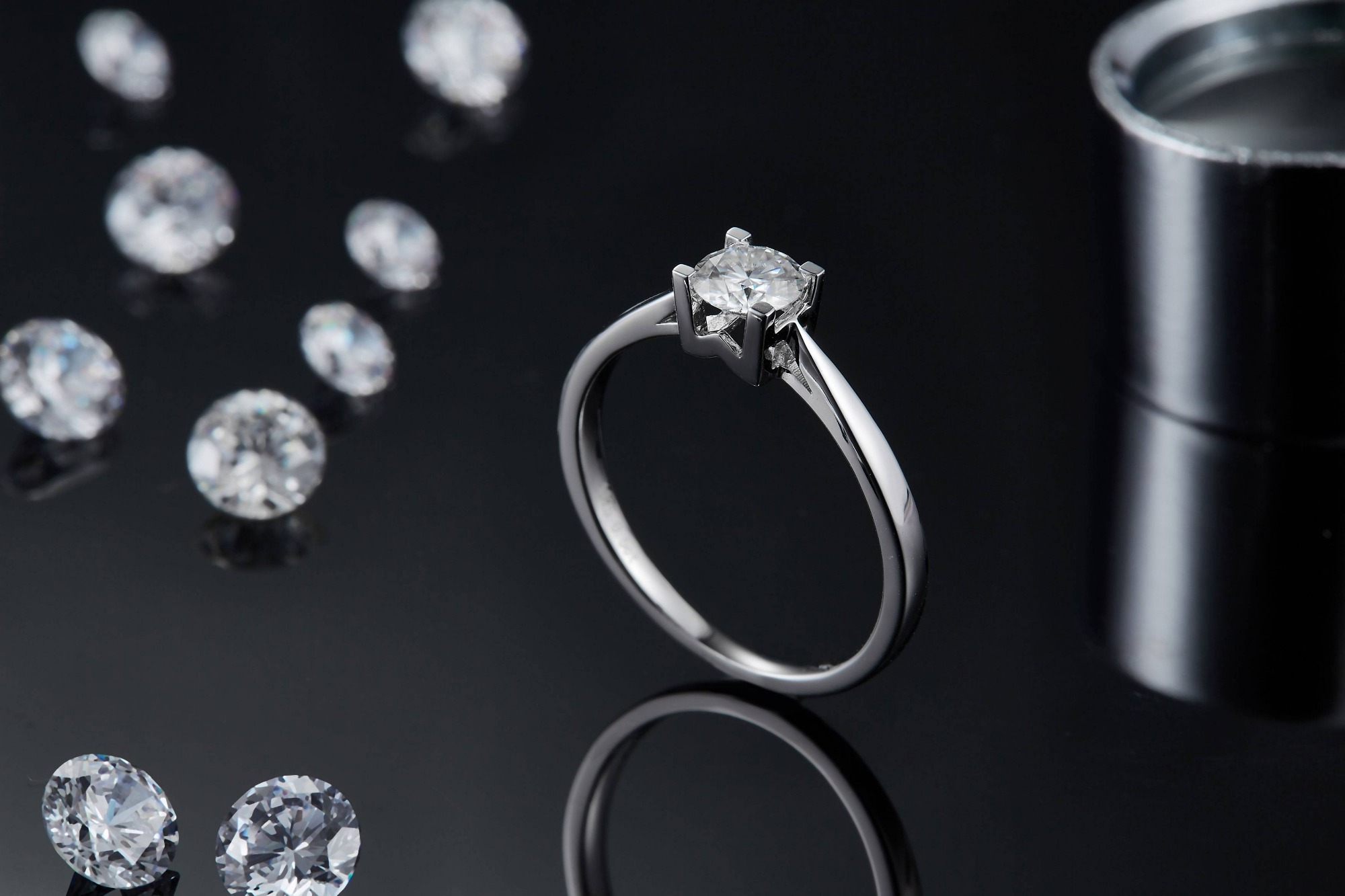 Moissanite Halo Engagement Rings